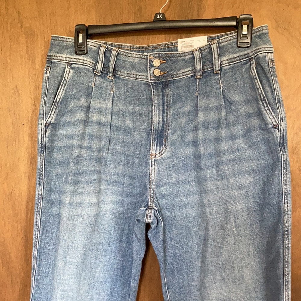 Sonoma relaxed pleated front jean high rise straight leg opening casual retro 16 - Picture 5 of 17